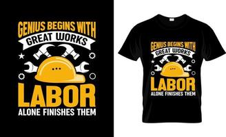 conception de t-shirt de la fête du travail, slogan de t-shirt de la fête du travail et conception de vêtements, typographie de la fête du travail, vecteur de la fête du travail, illustration de la fête du travail