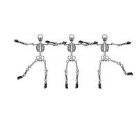 squelette d'os effrayant d'halloween vecteur