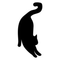 chat silhouette noire, superbe design à toutes fins vecteur