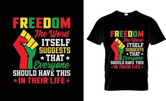 conception de t-shirt juneteenth, slogan de t-shirt juneteenth et conception de vêtements, typographie juneteenth, vecteur juneteenth, uneteenth illustration