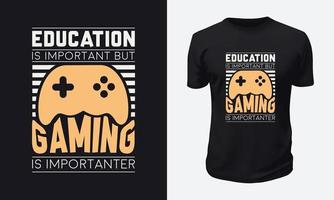 conception de t-shirt de jeu vecteur