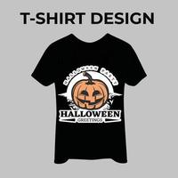 conception de t-shirt illustration vectorielle citrouille halloween vecteur