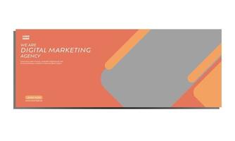 agence commerciale de marketing numérique. couverture ou modèle de bannière web vecteur