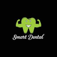 modèle vectoriel de conception abstraite de dent de logo de clinique dentaire. icône de concept de logotype médecin dentiste.
