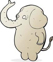 éléphant drôle de dessin animé vecteur