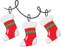 illustration de chaussettes de noël dessinées à la main vecteur