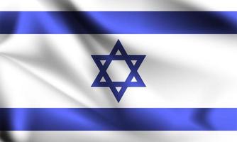 drapeau 3d d'Israël vecteur