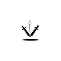 symbole d'icône d'image d'illustration vectorielle d'épée vecteur