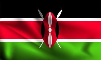 drapeau 3d kenya vecteur
