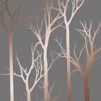 conception de modèle de silhouette d'arbre abstrait vecteur