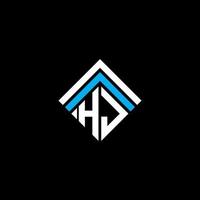 conception créative du logo hj letter avec graphique vectoriel, logo hj simple et moderne. vecteur