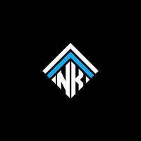 conception créative du logo de lettre nk avec graphique vectoriel, logo nk simple et moderne. vecteur
