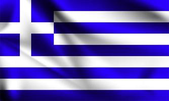 drapeau 3d de la Grèce vecteur