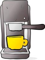 machine à expresso de dessin animé vecteur