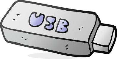 clé usb de dessin animé vecteur