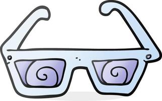 lunettes 3d de dessin animé vecteur