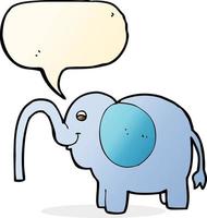 dessin animé éléphant éjacule de l'eau avec bulle de dialogue vecteur