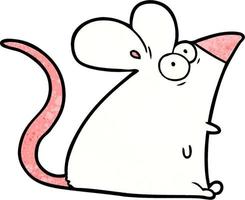 souris effrayée de dessin animé vecteur