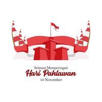 hari pahlawan nasional signifie journée nationale des héros journée indonésienne vecteur