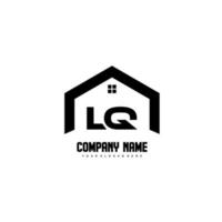 lq lettres initiales vecteur de conception de logo pour la construction, la maison, l'immobilier, le bâtiment, la propriété.