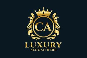modèle de logo de luxe royal de lettre c initiale dans l'art vectoriel pour des projets de marque luxueux et d'autres illustrations vectorielles.
