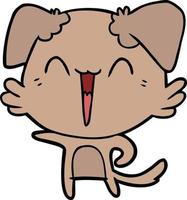 dessin animé heureux petit chien d'arrêt vecteur