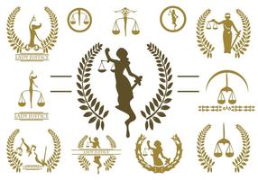 Vecteur libre logo de la femme justice