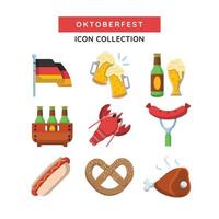 sélections de plats et de boissons oktoberfest vecteur