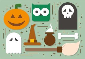 Collection gratuite de vecteur Halloween Elements