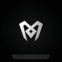 vecteur de conception de logo m initial masculin et moderne créatif innovant