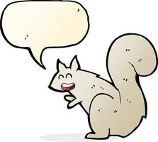 écureuil de dessin animé avec bulle de dialogue vecteur