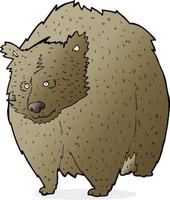 énorme dessin animé d'ours vecteur