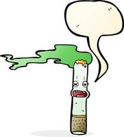 personnage de dessin animé de marijuana avec bulle de dialogue vecteur