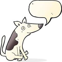chien de dessin animé avec bulle de dialogue vecteur