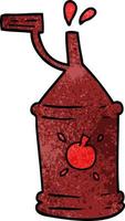 dessin animé doodle de sauce tomate vecteur