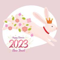 nouvel an chinois 2023, l'année du lapin. vecteur