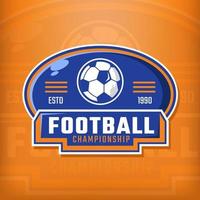 logo professionnel moderne pour le match de football vecteur