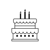symbole de conception graphique d'icône de gâteau. vecteur