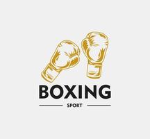 création de logo de sport de boxe moderne simple vecteur