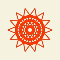 symbole de fleur de mandala asiatique. illustration vectorielle de motif de fleurs mandala. logo fleur vecteur