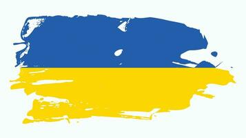 ukrainien nouveau vecteur de drapeau de texture grunge coloré abstrait