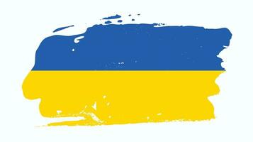 effet brosse grunge texture drapeau ukraine vecteur