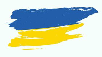 vecteur de conception de drapeau de texture grunge ukraine en détresse