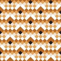 motif géométrique sans couture sur beige avec des losanges marron, noirs et blancs. parfait pour la conception textile de literie, nappe, toile cirée ou écharpe. vecteur