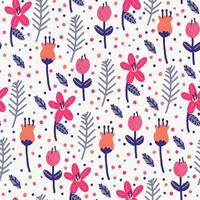 motif floral rose et orange vecteur