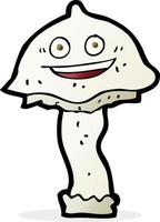 champignon heureux de dessin animé vecteur