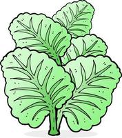feuilles de chou de dessin animé vecteur