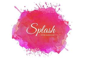 texture de splash aquarelle abstraite colorée rose rouge vecteur