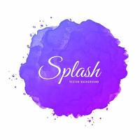 splash aquarelle coloré violet doux abstrait vecteur