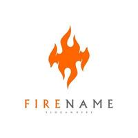 flammes de feu, icônes vectorielles d'inspiration de conception de logo de feu vecteur